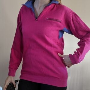 ⬇️$22 Retro Columbia pink and purple pull over